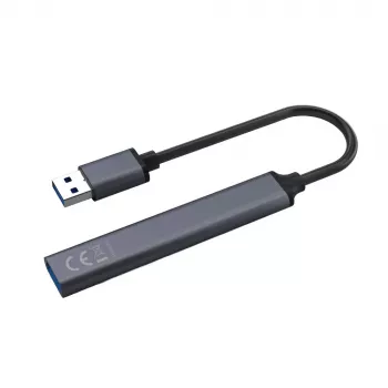 Hub USB SAVIO AK-70, 7-portów USB 3.0, 4 użyteczne porty, host USB Type-A, transfer 5 Gbit/s, gwarancja 2 lata