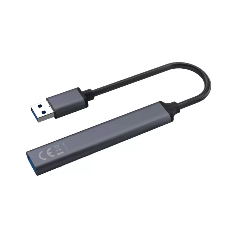 Hub USB SAVIO AK-70, 7-portów USB 3.0, 4 użyteczne porty, host USB Type-A, transfer 5 Gbit/s, gwarancja 2 lata