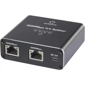 Renkforce RF-GES-400 Przełącznik sieciowy RJ45 4 Porty Zasilanie USB (RF-6739680)