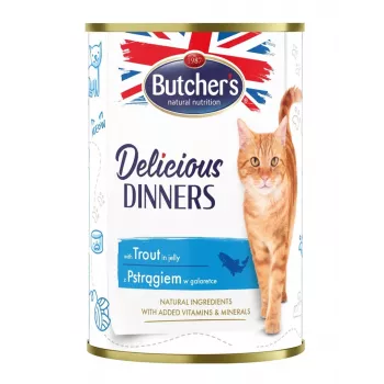 Mokra karma dla kota Butcher's Pet Care Delicious Dinners 400 g — Pstrąg…