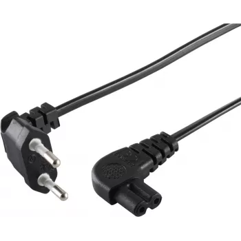 Kabel zasilający ShiverPeaks 09-06001 — wtyk Euro pod kątem do IEC 60320 C7, 1,5 m