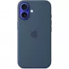 Silicone etui Apple iPhone 16 MagSafe Denim Cover niebieski 6.1 inch