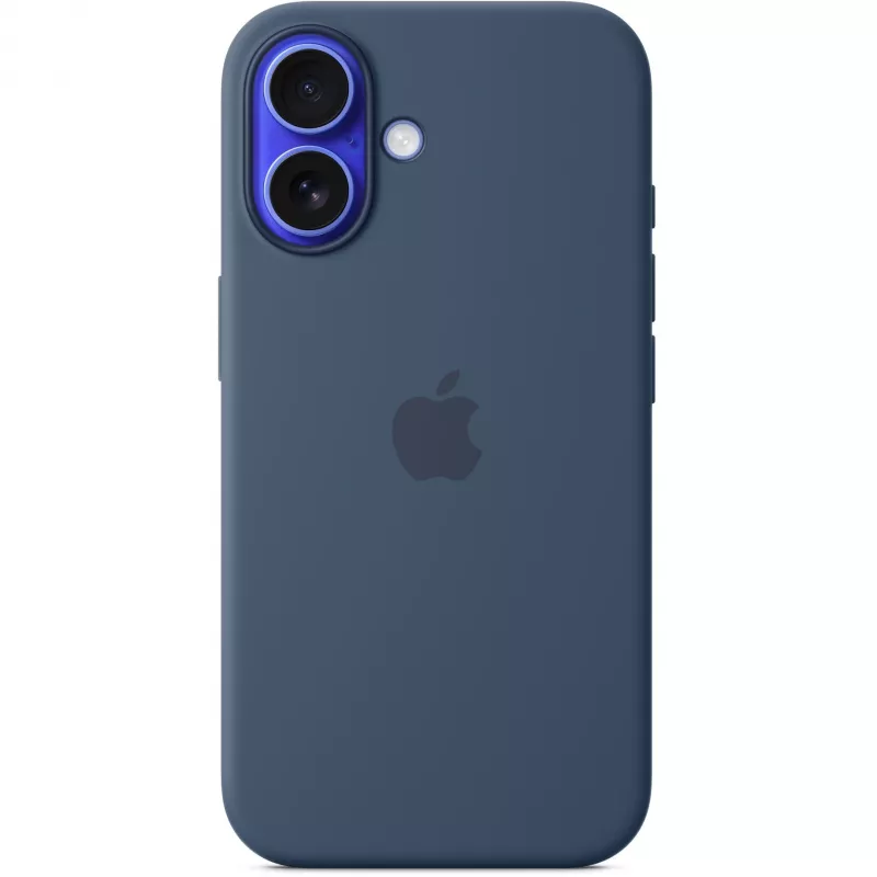 Silicone etui Apple iPhone 16 MagSafe Denim Cover niebieski 6.1 inch