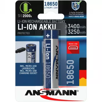 Akumulator Ansmann 1307-0003 typu household battery litowo-jonowy (Li-Ion) 18650