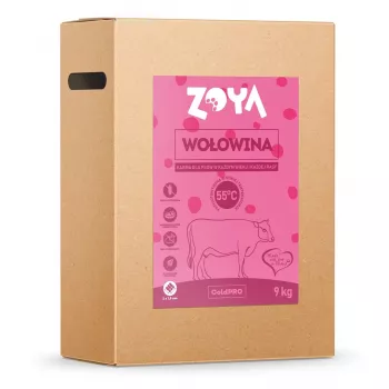 Sucha karma dla psów ZOYA ColdPRO Beef 9 kg — kompletna sucha karma dla dorosłych psów, 27% białka, 9,5% tłuszczu, bezglutenowa, bez cukru
