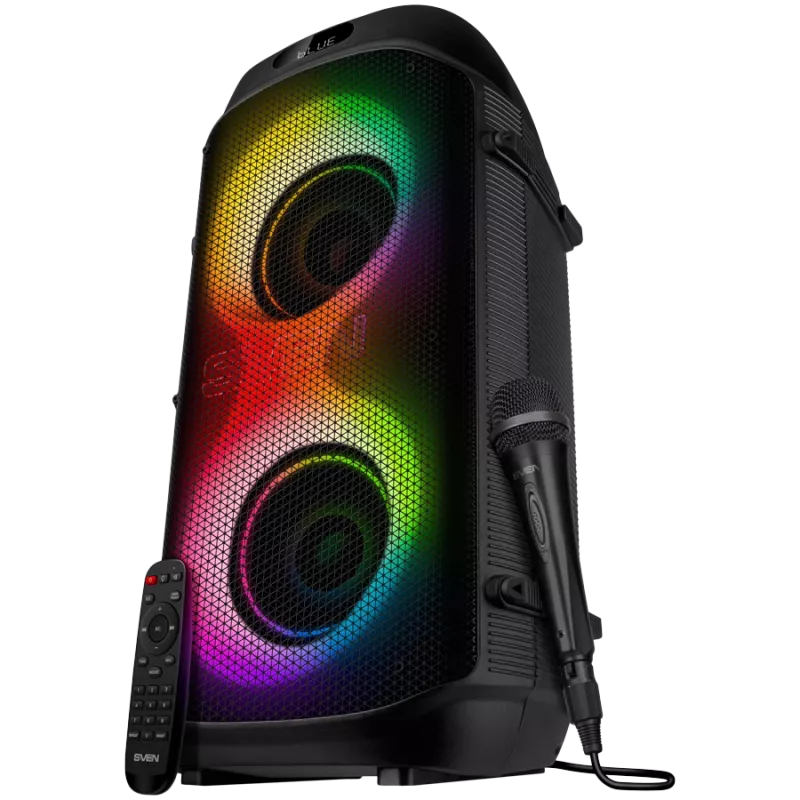 SVEN PS-850, (100W, TWS, Bluetooth, FM, USB, microSD, wyświetlacz LED, 8000mAh)