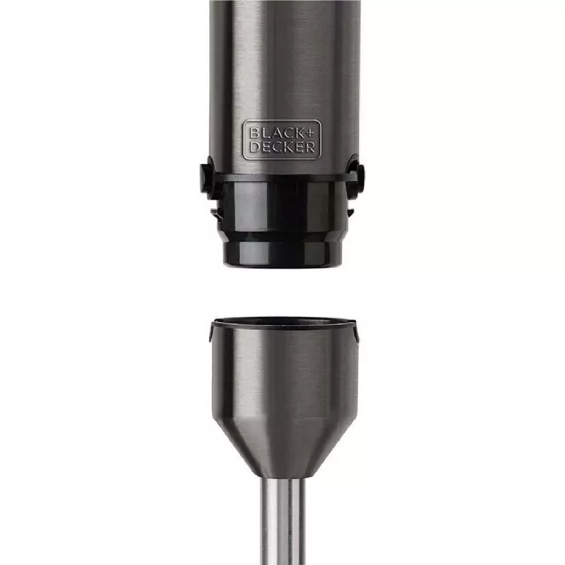 Blender ręczny Czarny & Decker BXHBA1200E — blender ręczny 1200 W, 4-ostrzowy ze stali nierdzewnej, turbo, odłączane części, czarny