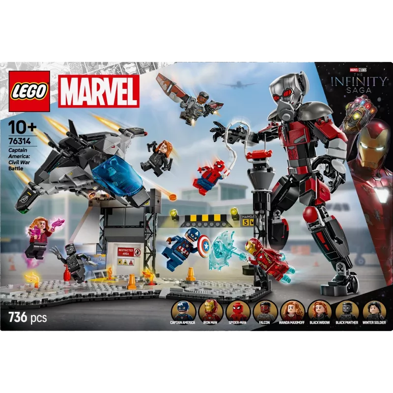 LEGO MARVEL 76314 Bitwa Kapitana Ameryki: Wojna Bohaterów