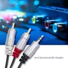 Kabel audio Qoltec 52341 3 m 2xRCA 3.5 mm czarny