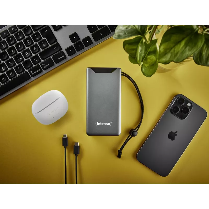 Power bank INTENSO 7332054 — 20000 mAh, PD 3.0 i QC 3.0, 20 W, USB-A + USB-C, szary