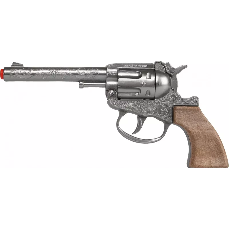 Zabawkowy metalowy rewolwer kowbojski Gonher 8-strzałowy model 239842