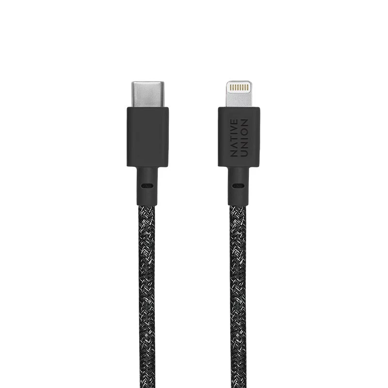 Kabel USB-C na Lightning Native Union Night kabel 3 m — Czarny/Szary, długość 3 m