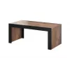Stolik kawowy Cama Meble MILA 120x60x50 cm blat dąb Wotan, czarna rama