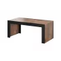 Stolik kawowy Cama Meble MILA 120x60x50 cm blat dąb Wotan, czarna rama
