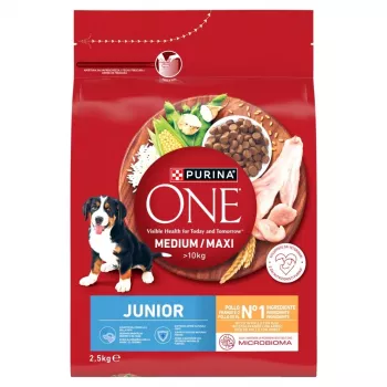 PURINA ONE MED/MAX Junior Kurczak i Ryż 2,5kg