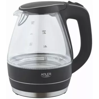 Czajnik Adler AD 1224 | 2000 W | 1,5 L | Szkło | Czarny