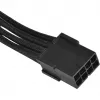 SilverStone SST-PP07-PCIB kabel przedłużający PCIe 8-pin na PCIe 6+2-pin, 25 cm, czarny
