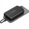 Powerbank 20 000 mAh, zintegrowany kabel USB-C 13 cm, 30 W (czarny, 20 Ah, 1x USB-A, 2x USB-C, PD, QC)