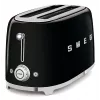Smeg - TSF02 Toster 4 kromki - Czarny/lakierowany/WxSxG 41x20,8x21,5 cm/6 stopni opiekania/1500W