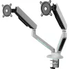 Uniwersalne podwójne ramię do monitora do gier (DM8220), uchwyt monitora biały, RGB