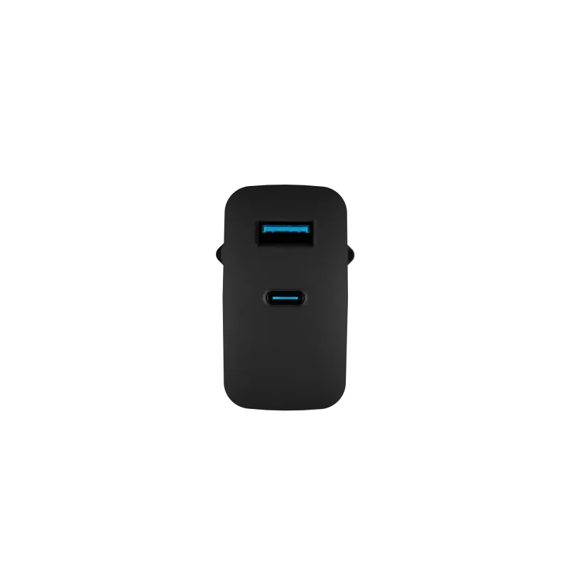 Przewodowa ładowarka do urządzeń mobilnych NATEC NUC-2143, 45 W, USB-C PD 3.0 + USB-A QC 3.0, 110–240 V, czarna