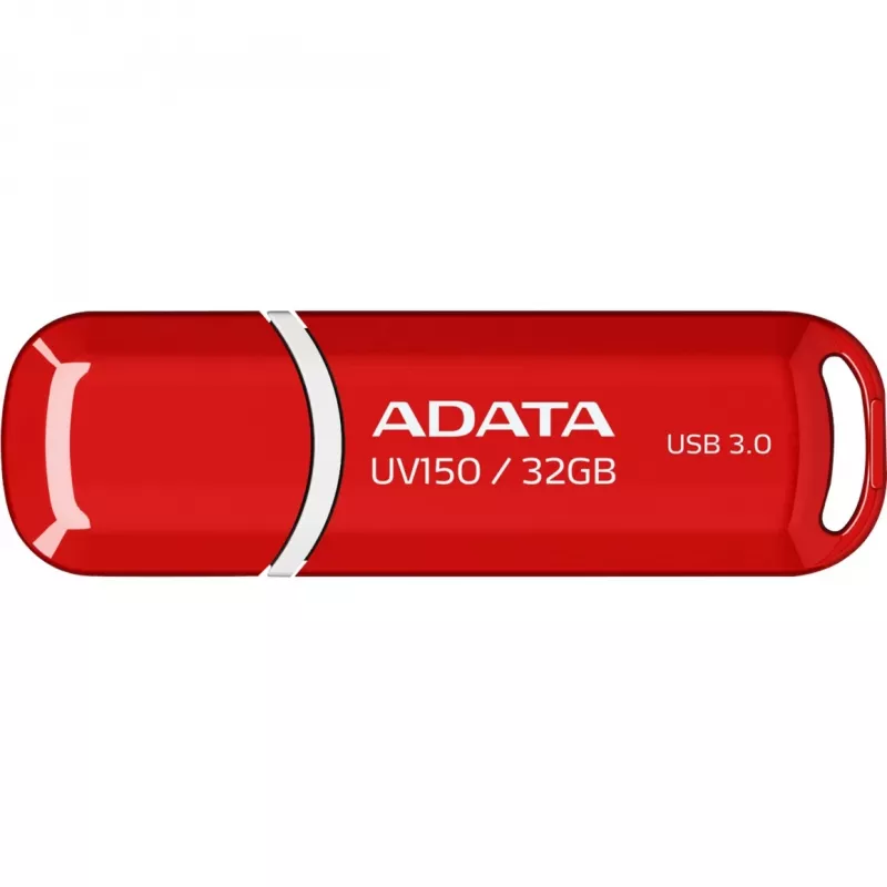 Pamięć flash USB ADATA DashDrive UV150 32GB, USB Type-A 3.2 Gen 1, czerwona, konstrukcja z nasadką