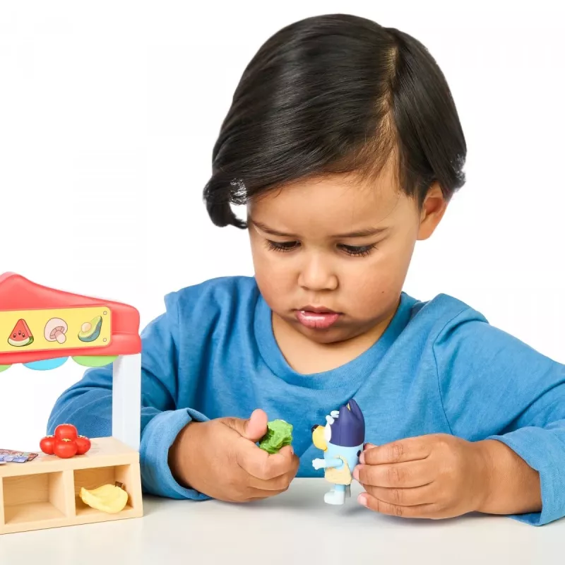 Zestaw figurek zabawkowych TMTOYS Mini Bluey Sklep spożywczy BLU17555 – zestaw miniaturowych figurek do zabawy