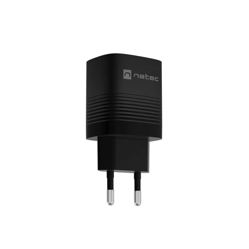 Przewodowa ładowarka do urządzeń mobilnych NATEC NUC-2141, 30W, USB-C PD 3.0 + USB-A QC 3.0, 110–240V, czarna