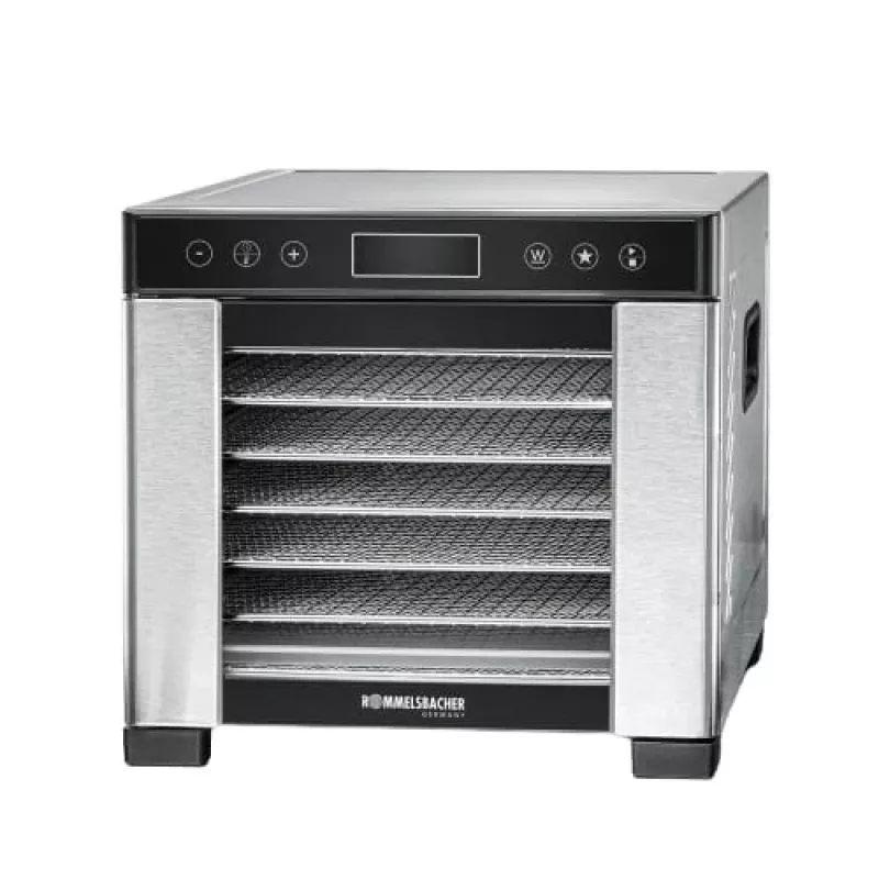 Suszarka do żywności Rommelsbacher DA 650 600 W stal nierdzewna, 0.5 m², 35–75 °C, 7 tac