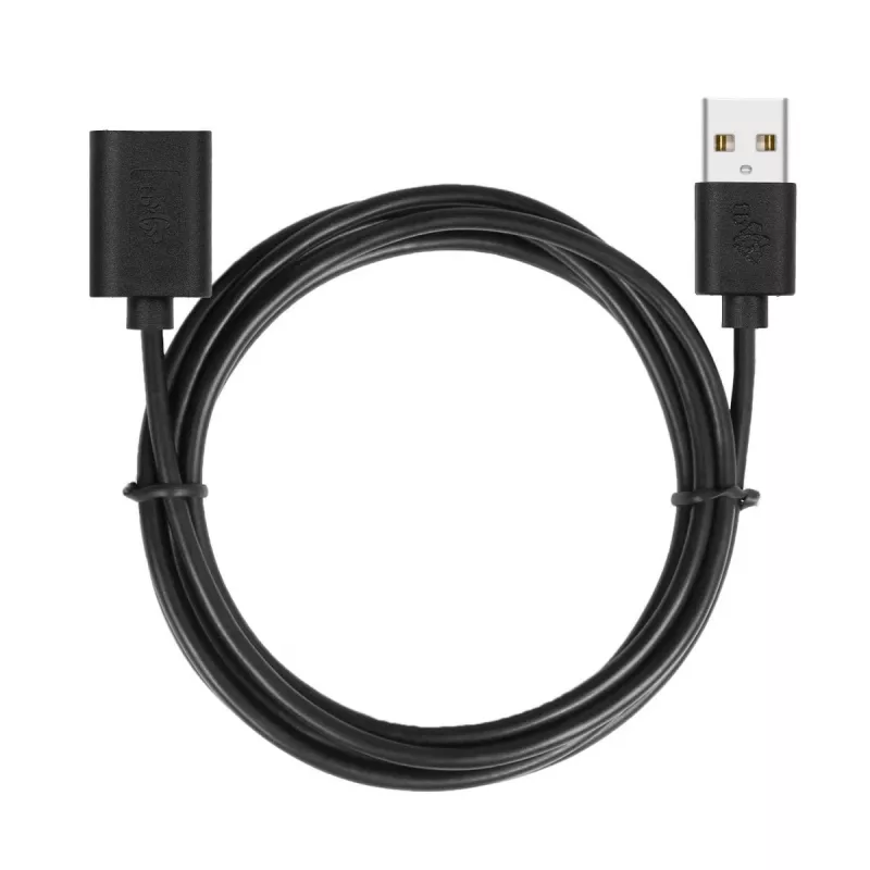 Przedłużacz USB AM-AF 1,8 m czarny