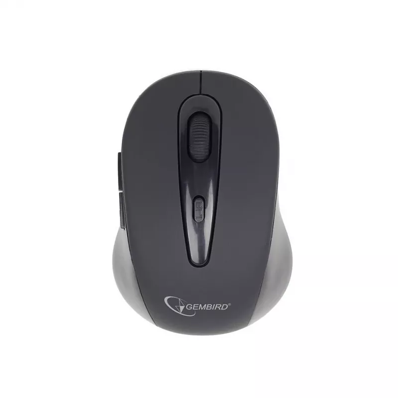 Bezprzewodowa mysz optyczna Bluetooth GEMBIRD MUSWB2 — dla praworęcznych, 1600 DPI, 6 przycisków, czarno-szara, baterie AAA
