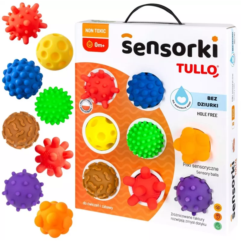 Kulki sensoryczne bez otworów TULLO 8 szt.
