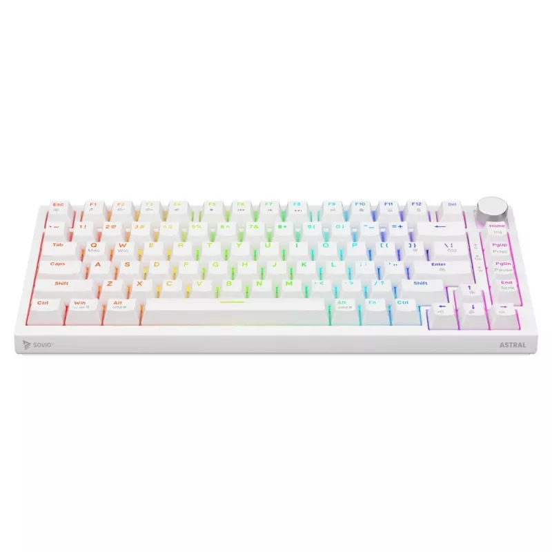 Klawiatura gamingowa Savio ASTRAL WHITE JADE USB QWERTY US International