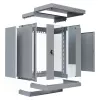 EFB Elektronik 19 Wandgehäuse X-Rack mit Glastür 400-600mm grau - Wandgehäuse (WGX-1506GR.G1)
