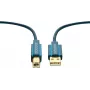 ClickTronic 1.8m USB 2.0 A/B m/m 1.8m USB A USB B Niebieski kabel USB (70096)