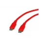 ROLINE Kabel USB 2.0 C-C ST/ST silikonowy 60W 1m czerwony - Kabel - Cyfrowy/Dane (11.02.9121)