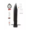 Nóż survivalowy z ostrzem stałym Mil-Tec Special Forces 15368000 — stal nierdzewna, pełny trzpień, długość całkowita 310 mm, ostrze 185 mm, czarny