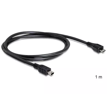 Kabel USB DeLOCK 83177 1m Micro-USB B Mini-USB B Czarny