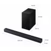 Soundbar Samsung HW-B450F/EN 2.1-kanałowy Bluetooth z bezprzewodowym subwooferem, 300 W RMS, Dolby Audio, ARC