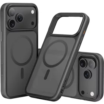 StyleShell INVISIO, Etui na telefon czarny, iPhone 17 Pro Max, kompatybilne z MagSafe
