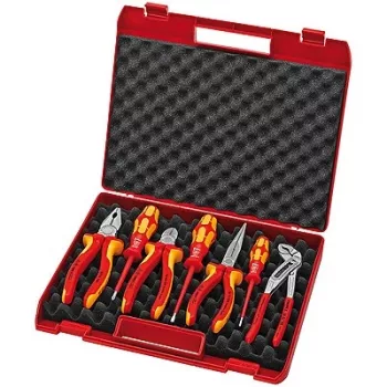 Zestaw szczypiec/narzędzi Knipex 7 szt. wielokomponentowe osłony/powlekane etui VDE