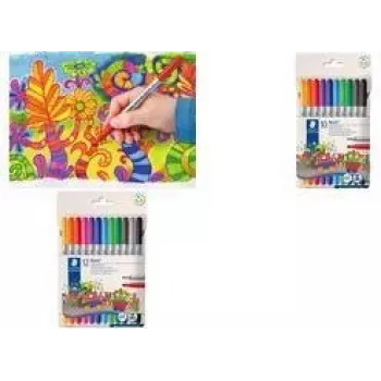 Marker Staedtler Noris Club Dual Tip 10 Pack — pisaki dwustronne, różne kolory