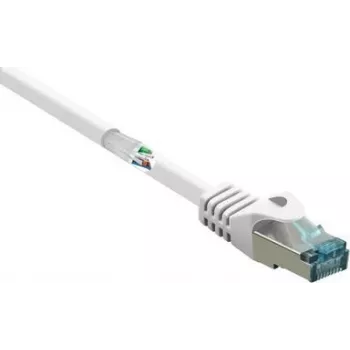 Kabel sieciowy RJ45 patchcord CAT 6a S/FTP 10,00 m biały trudnopalny 1 szt. (RF-5043912)