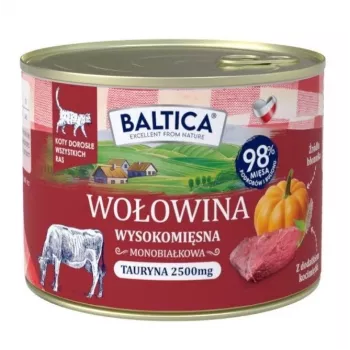 BALTICA smaki regionalne Wołowina z wątróbką - mokra karma dla kota - 185g