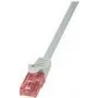 LogiLink CQ2052U RJ45 kabel sieciowy, kabel krosowy CAT 6 U/UTP 2,00 m szary, niepalny, z zatrzaskiem