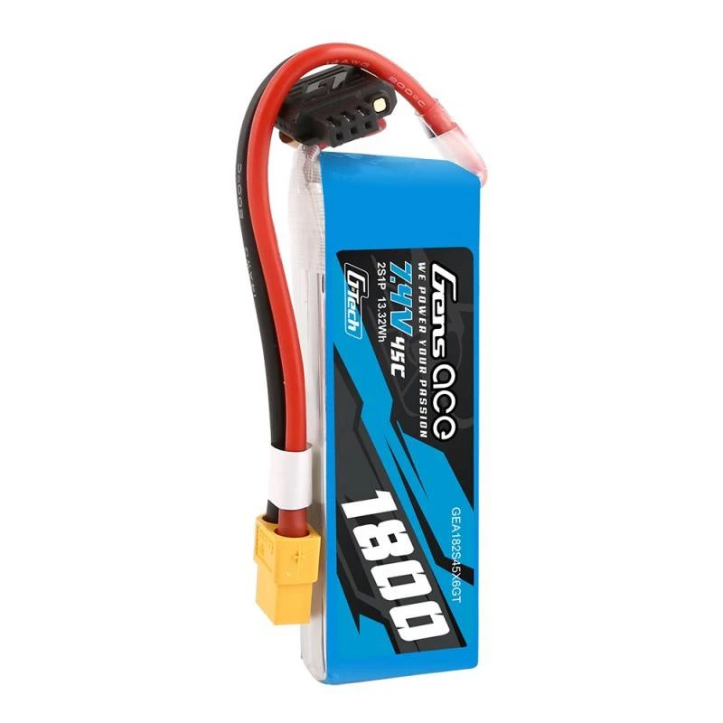 Bateria GensAce G-Tech LiPo 1800mAh 7.4V 45C 2S1P XT60