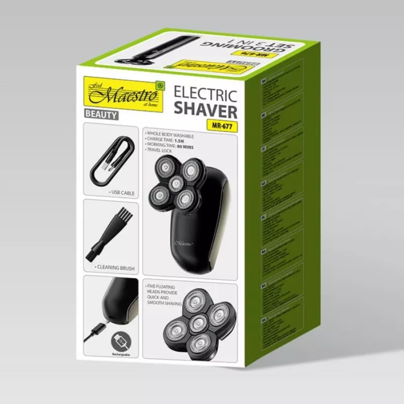 Golarka elektryczna Maestro MR-677 USB do ładowania, wodoodporna obudowa