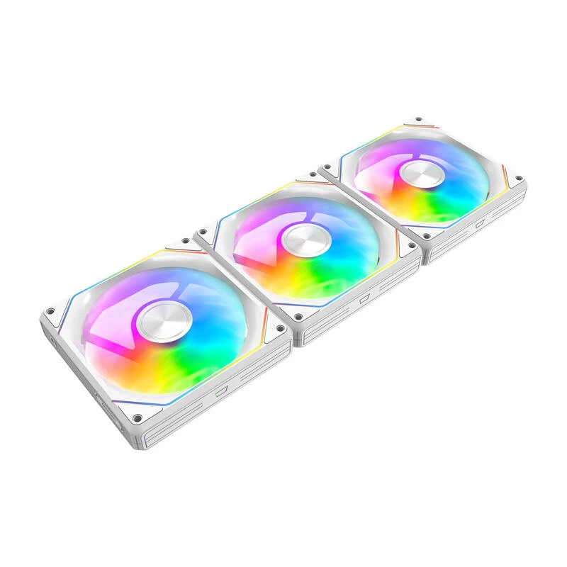 Wentylatory chłodzące Darkflash Gauss G24 3-w-1 Biały 120mm — zestaw 3, 120 mm