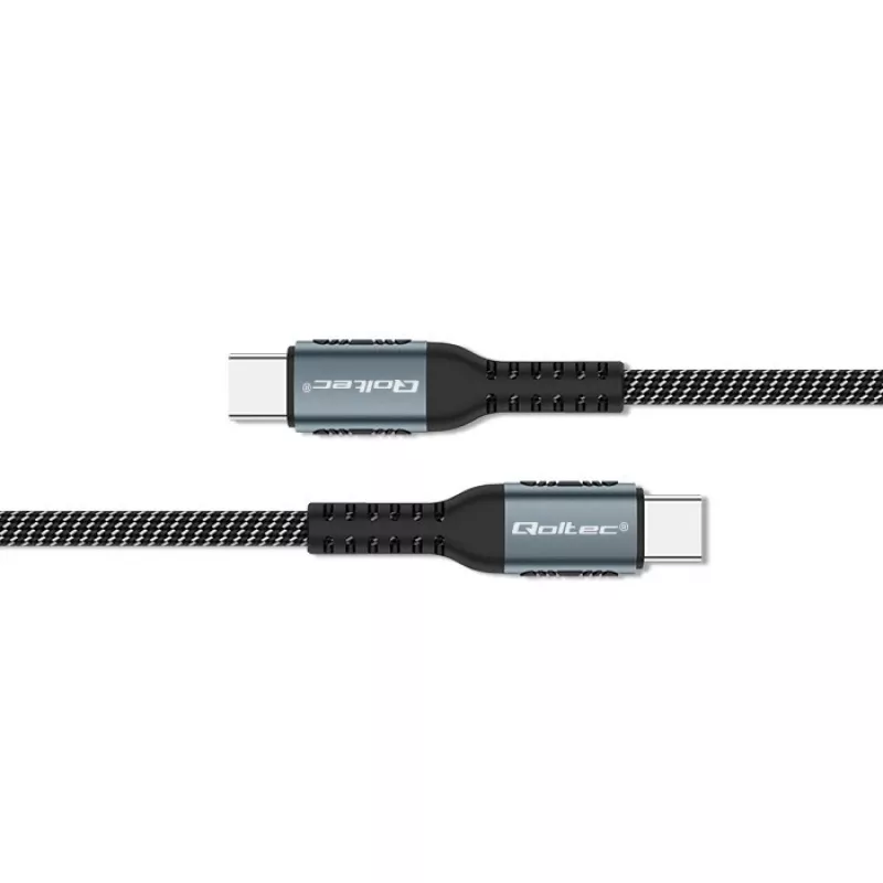 Kabel USB Qoltec 52358 1.5m USB C Czarny USB 2.0 0.48 Gbit/s