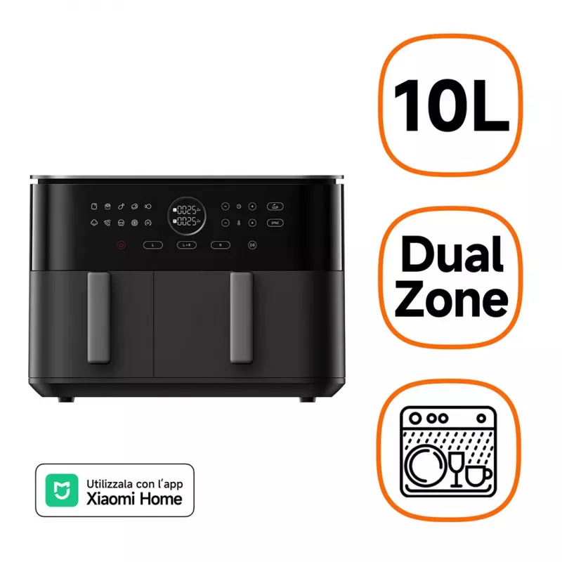 Frytkownica powietrzna Xiaomi Dual Zone EAN 10 L 2700 W czarna